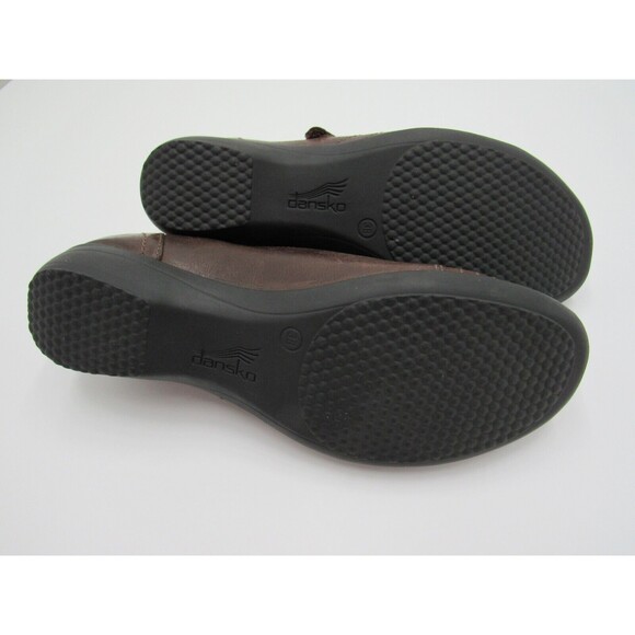 Dansko Women's 7.5 Franny Loafer Chocolate Burnished Calf Brown Size 38 Clogs - Picture 6 of 14